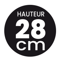 Hauteur 28 cm